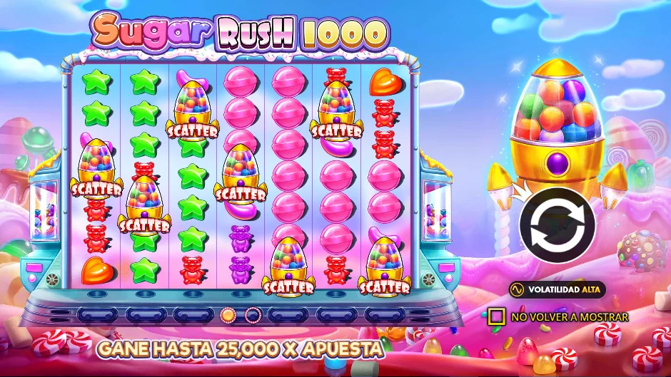 Sugar Rush 1000 — pantalla de inicio